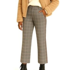 Abercrombie & Fitch Simone Plaid Ankle Flare High‎ Rise Dress Pants Medium
